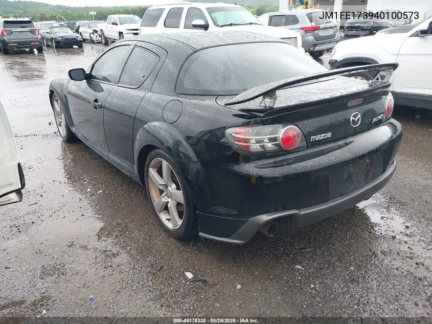 2004 Mazda Rx-8 6 Speed Manual VIN: JM1FE173940100573 Lot: 45178330