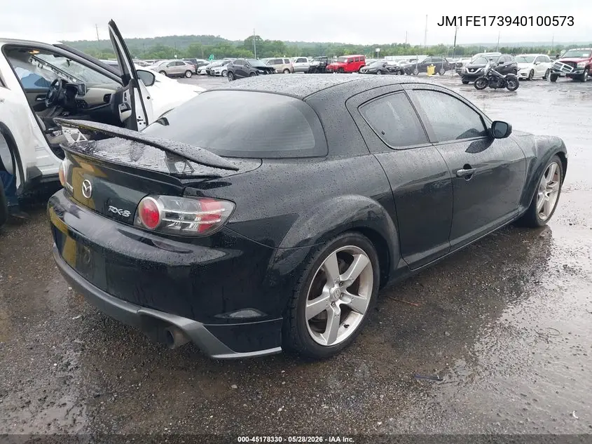 2004 Mazda Rx-8 6 Speed Manual VIN: JM1FE173940100573 Lot: 45178330