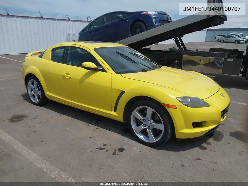 2004 Mazda Rx-8 6 Speed Manual VIN: JM1FE173440100707 Lot: 45474242