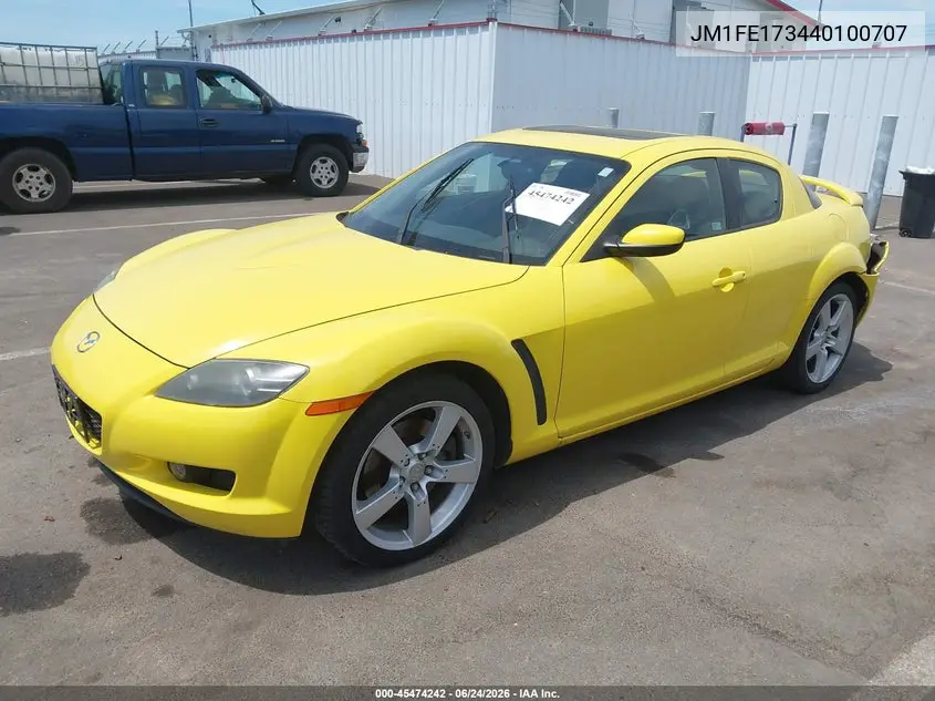 2004 Mazda Rx-8 6 Speed Manual VIN: JM1FE173440100707 Lot: 45474242