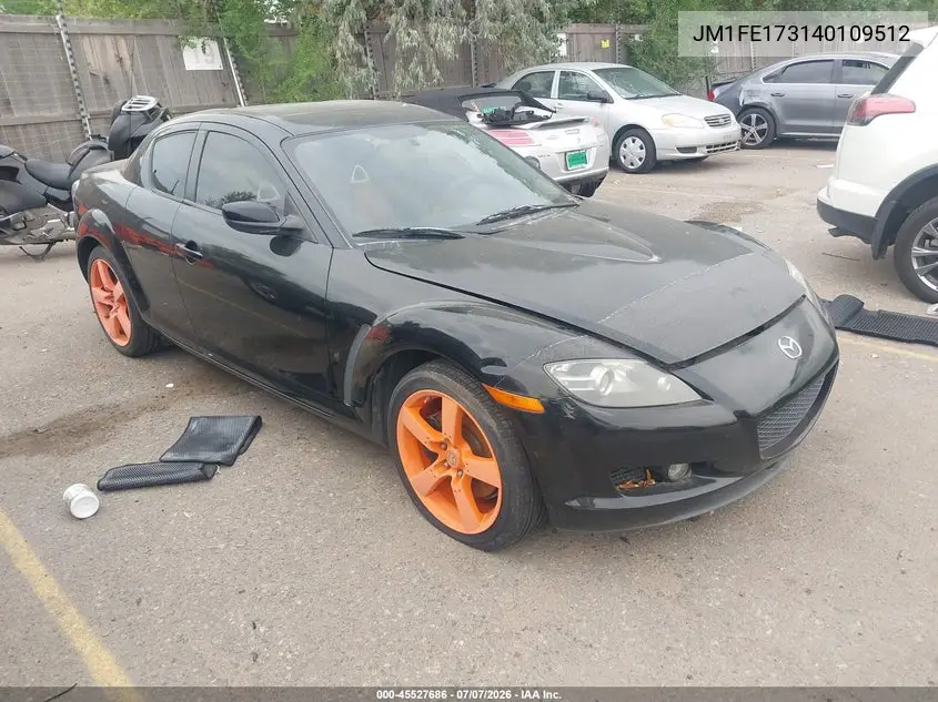 2004 Mazda Rx-8 6 Speed Manual VIN: JM1FE173140109512 Lot: 45527686