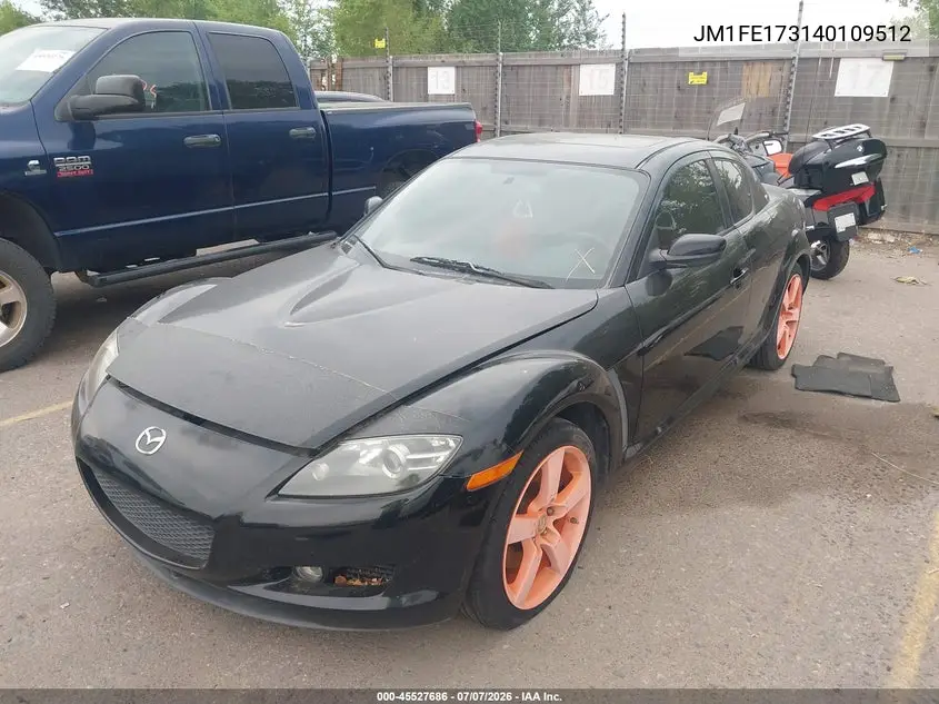 2004 Mazda Rx-8 6 Speed Manual VIN: JM1FE173140109512 Lot: 45527686