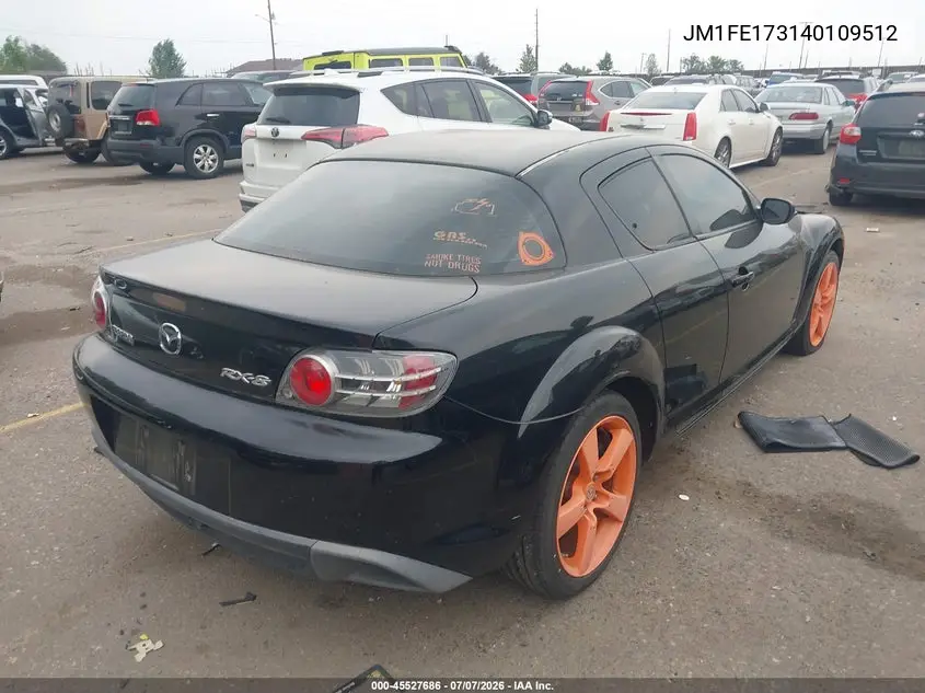 2004 Mazda Rx-8 6 Speed Manual VIN: JM1FE173140109512 Lot: 45527686