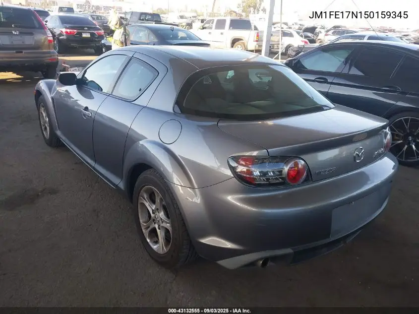 2005 Mazda Rx-8 Sport Automatic VIN: JM1FE17N150159345 Lot: 43132555