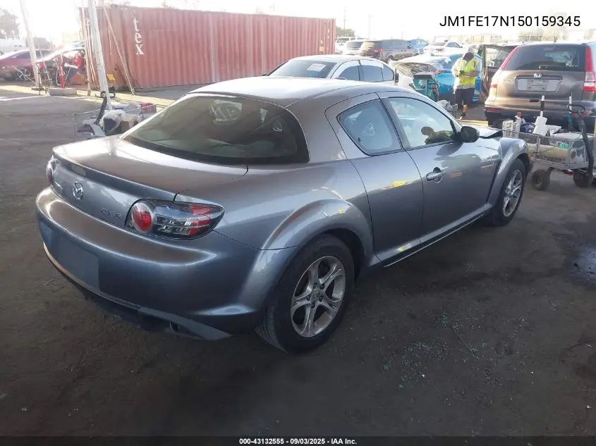 2005 Mazda Rx-8 Sport Automatic VIN: JM1FE17N150159345 Lot: 43132555