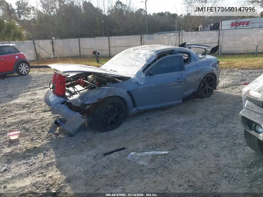 2005 Mazda Rx-8 6 Speed Manual VIN: JM1FE173650147996 Lot: 44147950