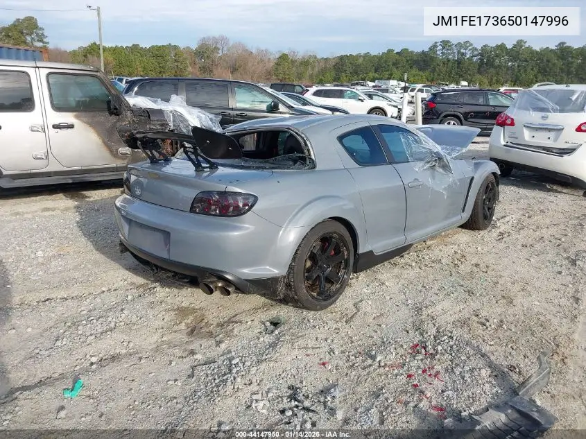 2005 Mazda Rx-8 6 Speed Manual VIN: JM1FE173650147996 Lot: 44147950