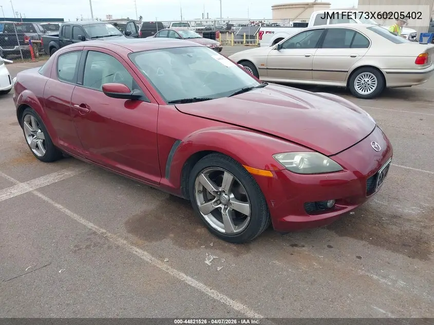 2006 Mazda Rx-8 6-Speed Sport Automatic VIN: JM1FE173X60205402 Lot: 44821526