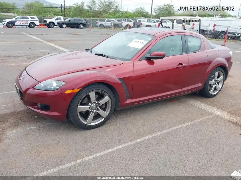 2006 Mazda Rx-8 6-Speed Sport Automatic VIN: JM1FE173X60205402 Lot: 44821526