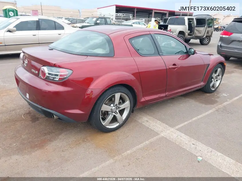 2006 Mazda Rx-8 6-Speed Sport Automatic VIN: JM1FE173X60205402 Lot: 44821526