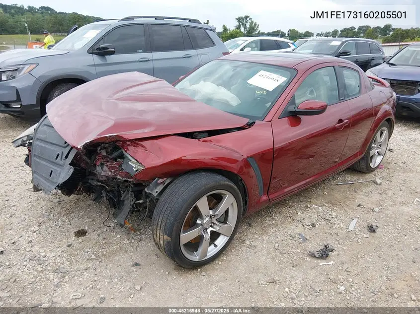 2006 Mazda Rx-8 6-Speed Sport Automatic VIN: JM1FE173160205501 Lot: 45216948