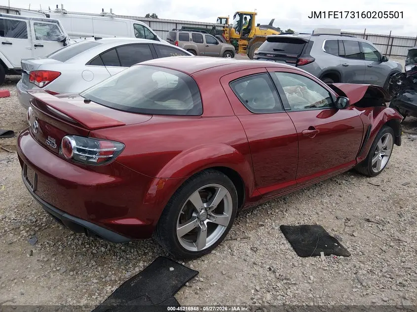 2006 Mazda Rx-8 6-Speed Sport Automatic VIN: JM1FE173160205501 Lot: 45216948