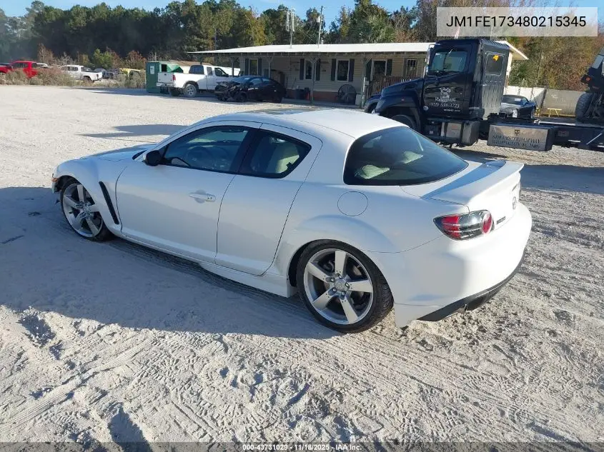 2008 Mazda Rx-8 Grand Touring VIN: JM1FE173480215345 Lot: 43731029
