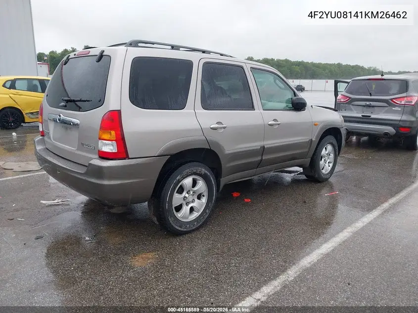 2001 Mazda Tribute Es V6/Lx V6 VIN: 4F2YU08141KM26462 Lot: 45165589