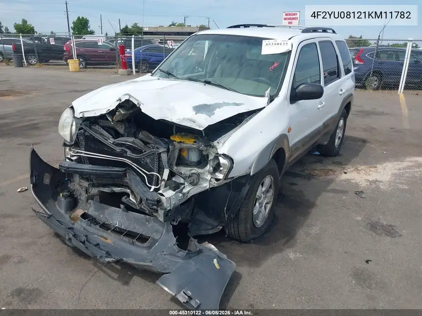 2001 Mazda Tribute Es V6/Lx V6 VIN: 4F2YU08121KM11782 Lot: 45310122