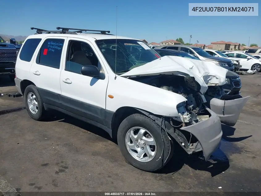2001 Mazda Tribute Dx VIN: 4F2UU07B01KM24071 Lot: 45533717