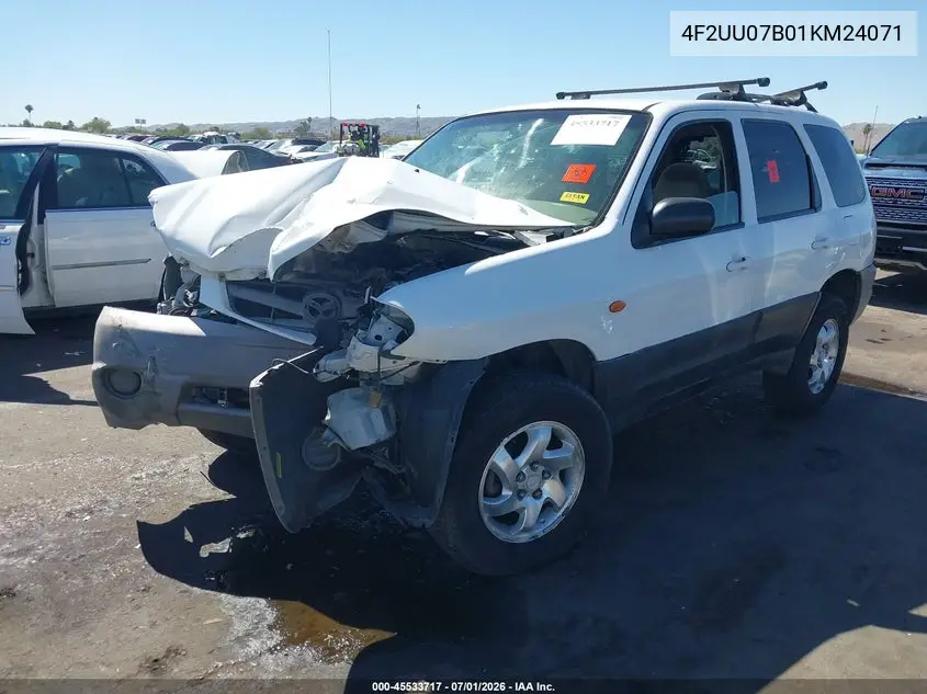 2001 Mazda Tribute Dx VIN: 4F2UU07B01KM24071 Lot: 45533717