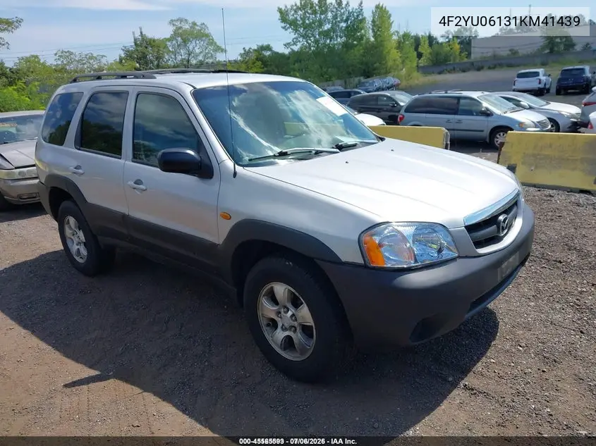 2001 Mazda Tribute Dx V6 VIN: 4F2YU06131KM41439 Lot: 45565593