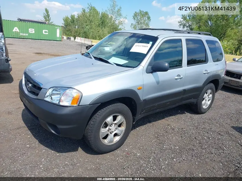2001 Mazda Tribute Dx V6 VIN: 4F2YU06131KM41439 Lot: 45565593