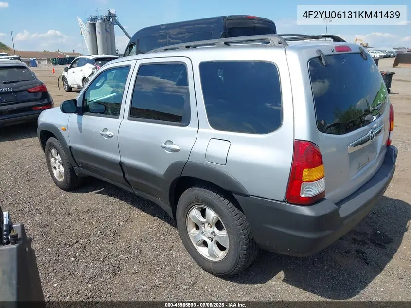 2001 Mazda Tribute Dx V6 VIN: 4F2YU06131KM41439 Lot: 45565593