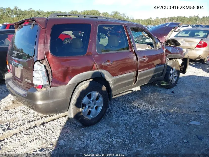 2002 Mazda Tribute Es V6/Lx V6 VIN: 4F2CU09162KM55004 Lot: 43871949