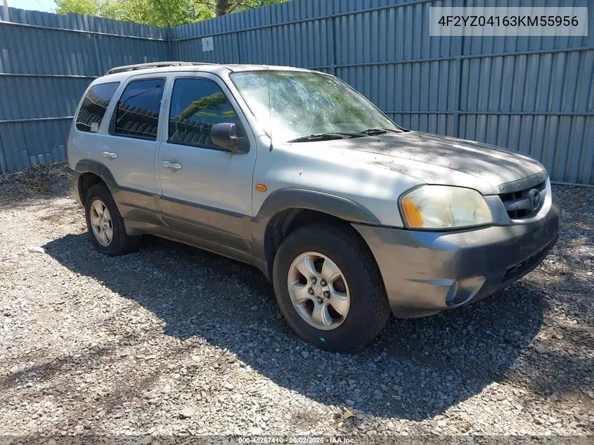2003 Mazda Tribute Lx V6 VIN: 4F2YZ04163KM55956 Lot: 45267410
