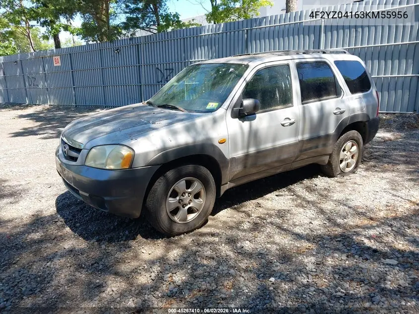 2003 Mazda Tribute Lx V6 VIN: 4F2YZ04163KM55956 Lot: 45267410