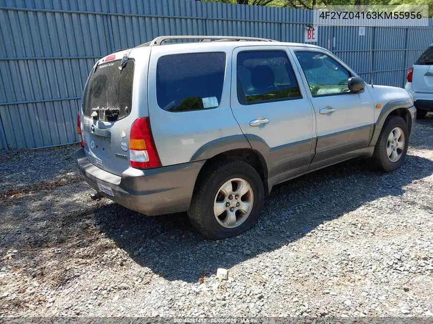 2003 Mazda Tribute Lx V6 VIN: 4F2YZ04163KM55956 Lot: 45267410