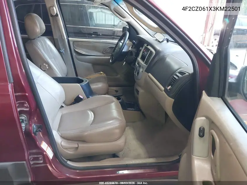 2003 Mazda Tribute Es V6 VIN: 4F2CZ061X3KM22501 Lot: 45285670