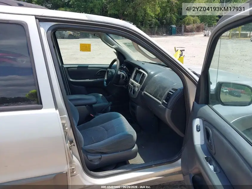 2003 Mazda Tribute Lx V6 VIN: 4F2YZ04193KM17931 Lot: 45491800