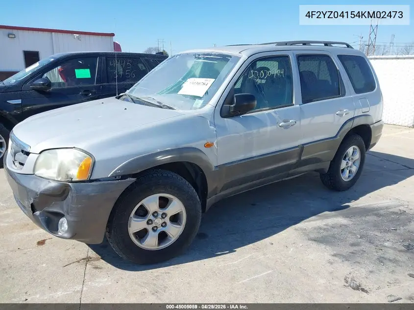 2004 Mazda Tribute Lx V6 VIN: 4F2YZ04154KM02473 Lot: 45005059