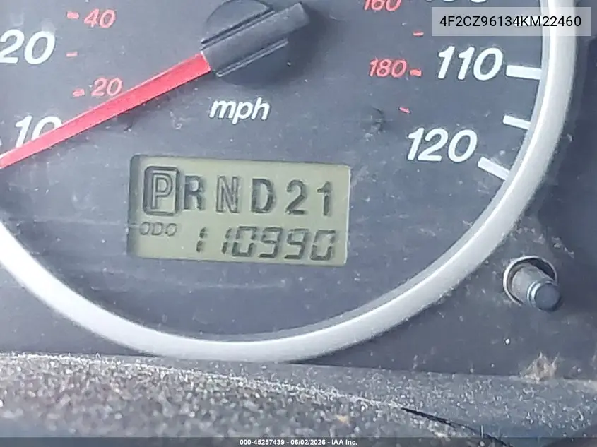 2004 Mazda Tribute Es V6 VIN: 4F2CZ96134KM22460 Lot: 45257439