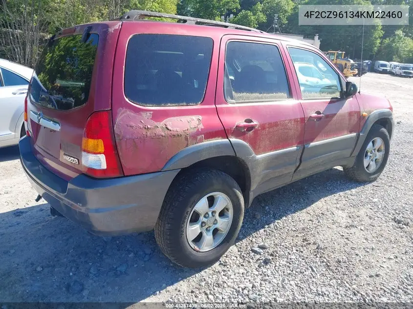2004 Mazda Tribute Es V6 VIN: 4F2CZ96134KM22460 Lot: 45257439
