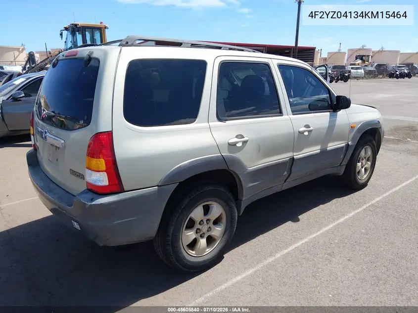 2004 Mazda Tribute Lx V6 VIN: 4F2YZ04134KM15464 Lot: 45605840