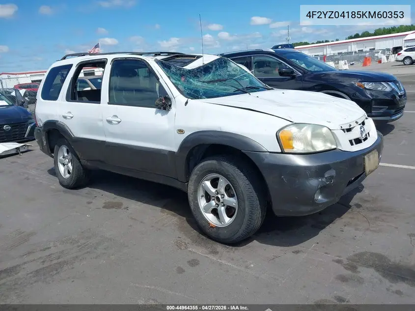 2005 Mazda Tribute S VIN: 4F2YZ04185KM60353 Lot: 44964355