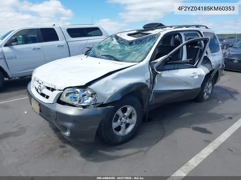 2005 Mazda Tribute S VIN: 4F2YZ04185KM60353 Lot: 44964355
