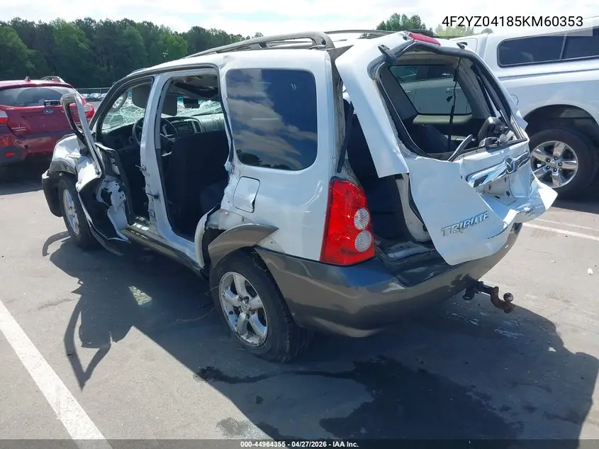2005 Mazda Tribute S VIN: 4F2YZ04185KM60353 Lot: 44964355