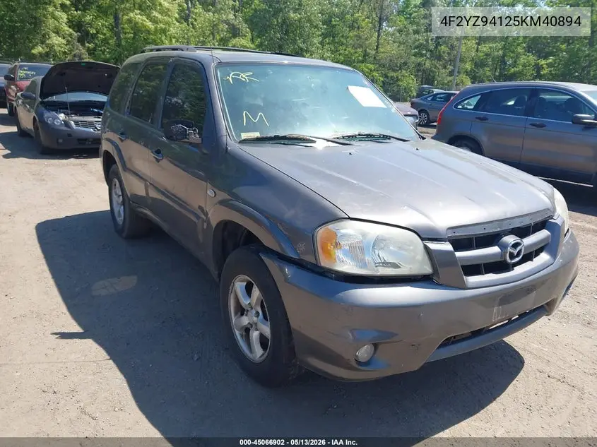 2005 Mazda Tribute S VIN: 4F2YZ94125KM40894 Lot: 45066902