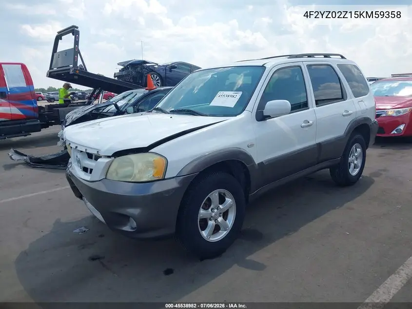 2005 Mazda Tribute I VIN: 4F2YZ02Z15KM59358 Lot: 45538982