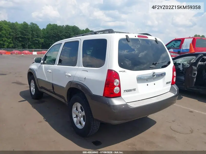 2005 Mazda Tribute I VIN: 4F2YZ02Z15KM59358 Lot: 45538982