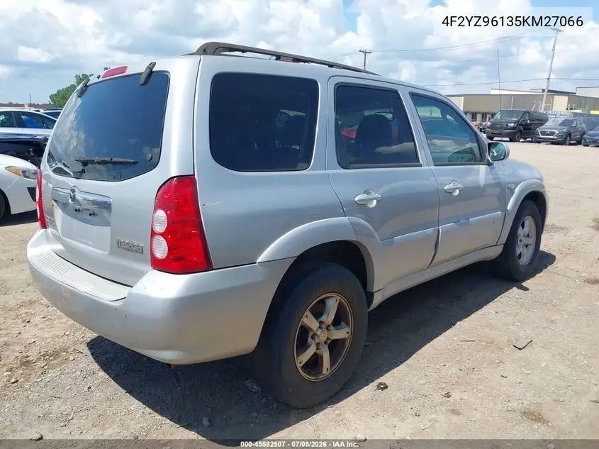 2005 Mazda Tribute S VIN: 4F2YZ96135KM27066 Lot: 45582507