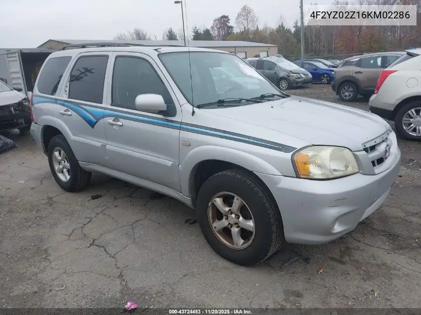 2006 Mazda Tribute I VIN: 4F2YZ02Z16KM02286 Lot: 43724453