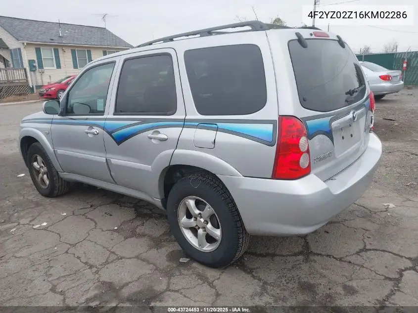 2006 Mazda Tribute I VIN: 4F2YZ02Z16KM02286 Lot: 43724453