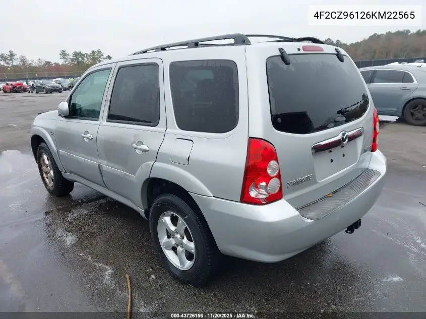 2006 Mazda Tribute S VIN: 4F2CZ96126KM22565 Lot: 43726156