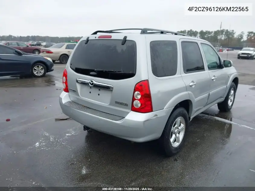 2006 Mazda Tribute S VIN: 4F2CZ96126KM22565 Lot: 43726156