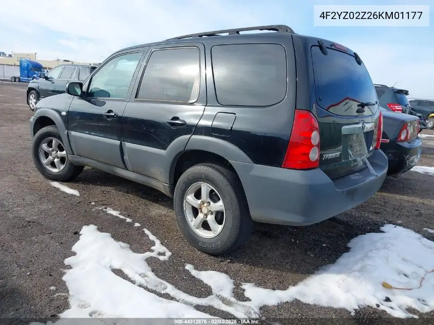 2006 Mazda Tribute I VIN: 4F2YZ02Z26KM01177 Lot: 44312876