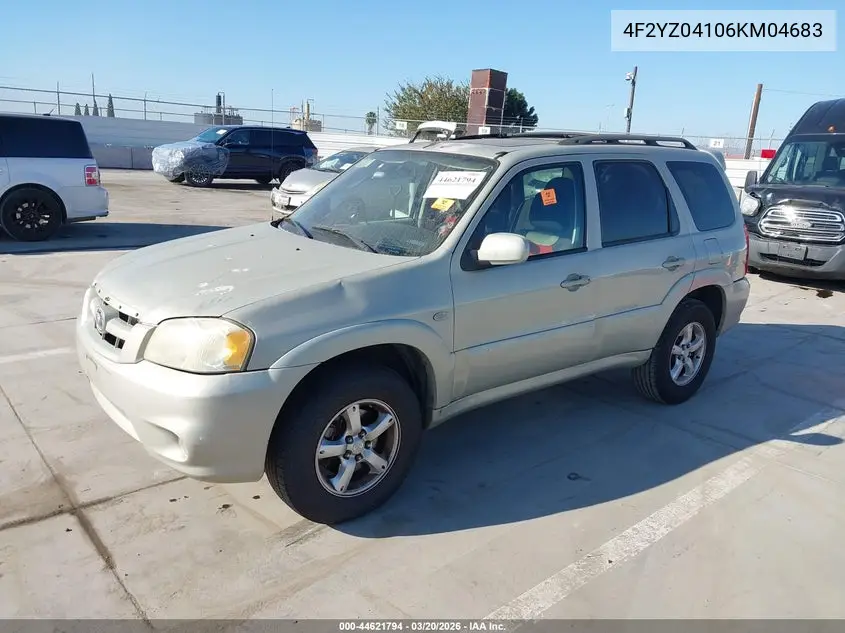 2006 Mazda Tribute S VIN: 4F2YZ04106KM04683 Lot: 44621794
