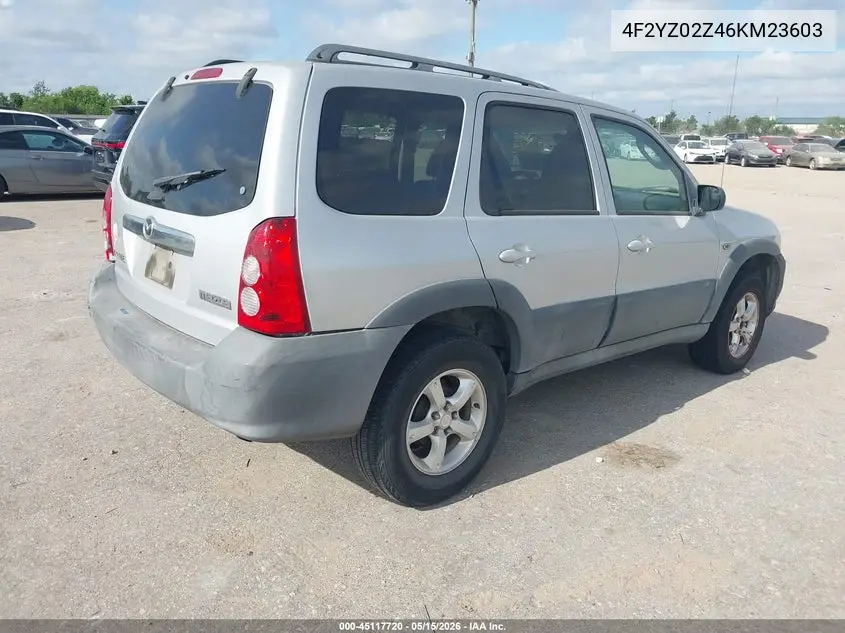 2006 Mazda Tribute I VIN: 4F2YZ02Z46KM23603 Lot: 45117720