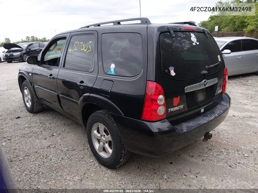 2006 Mazda Tribute S VIN: 4F2CZ041X6KM32498 Lot: 45270103