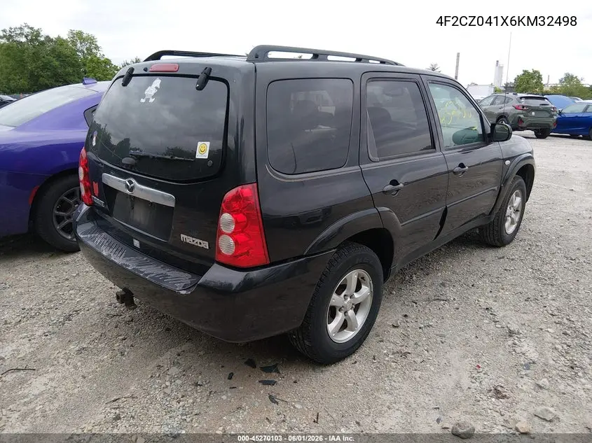 2006 Mazda Tribute S VIN: 4F2CZ041X6KM32498 Lot: 45270103